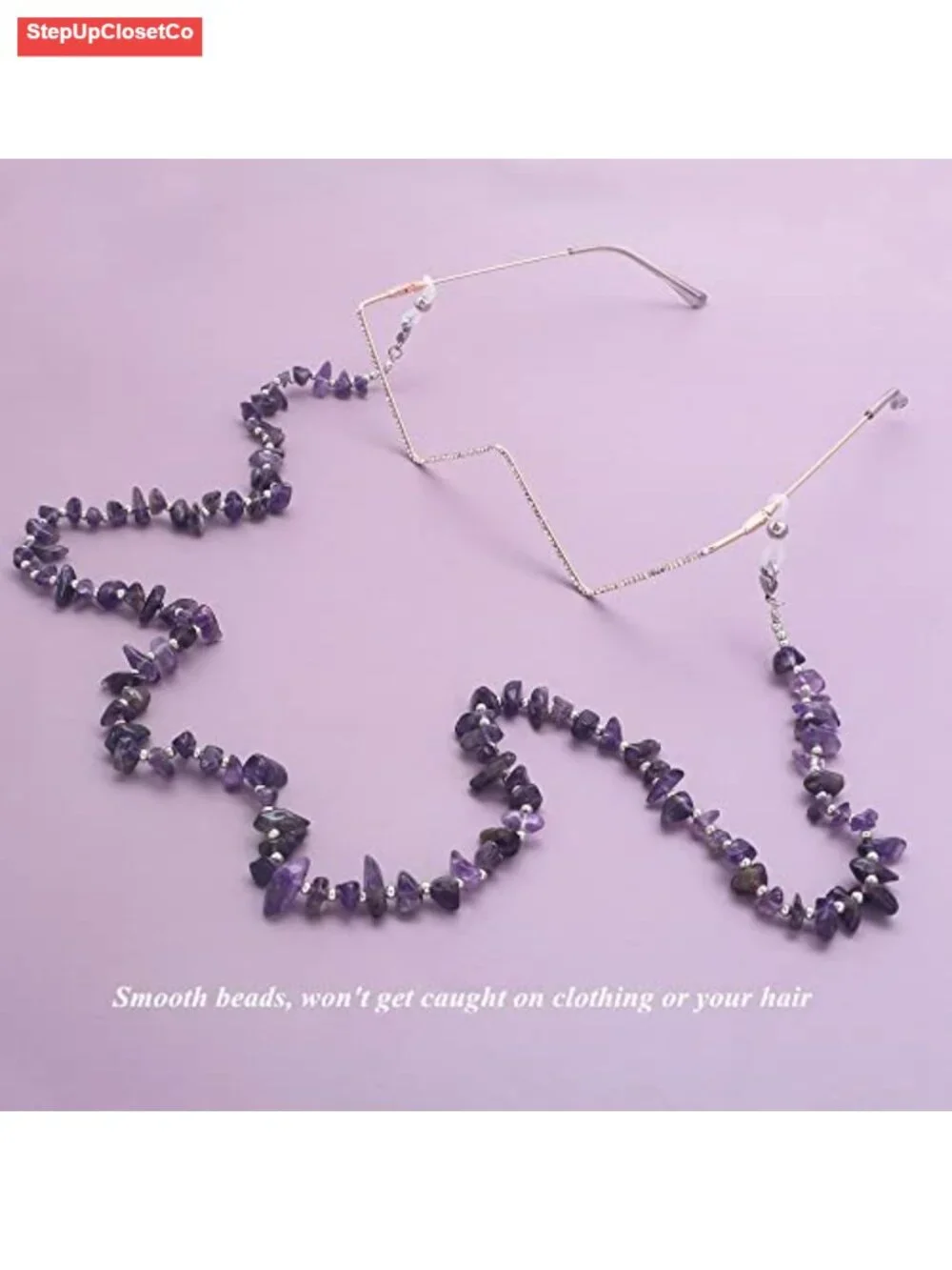 Beaded Eyeglass Chain Strap Holder for Women, Adjustable Glasses Cord with